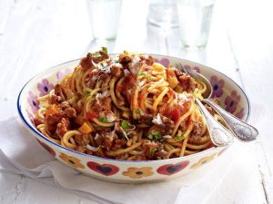 Spaghetti med kødsovs (Glutenfri)