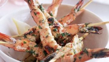 Tigerrejer på grillspyd