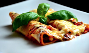 Cannelloni med laks og spinat