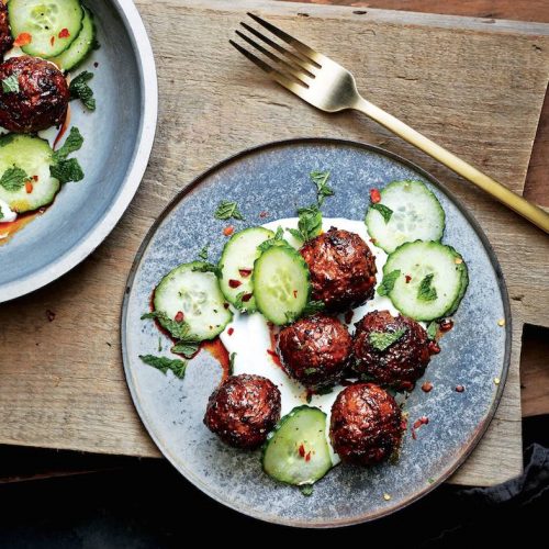 Lammefrikadeller med saltet & økologisk lammekød