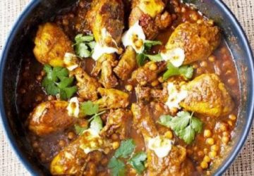 Kylling i karry med kikærter