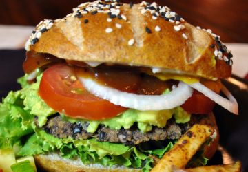 Vegetarburger med sorte bønner