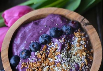 Blåbær smoothie bowl