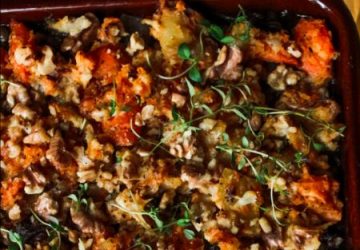 Ovnbagte linser & grøntsager