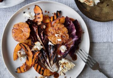 Klementiner, butternut squash og radicchiosalat