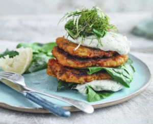 Søde kartoffeldeller med dild og yoghurt